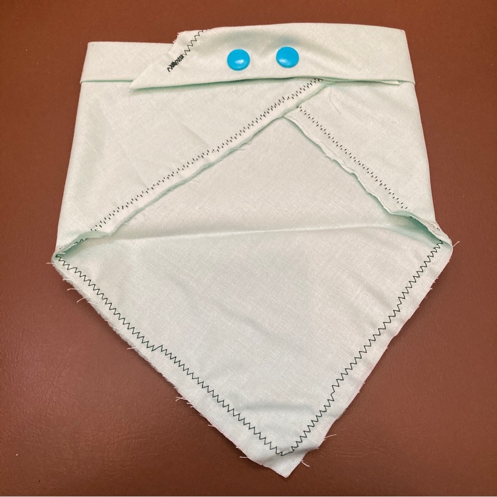 Dog Bandana, Seafoam Green Color, Handmade, Snap-Brand New!